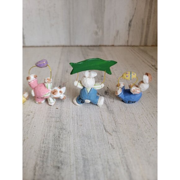Eddie Walker tumbling Easter bunny egg happy spring figure set decor - Picture 9 of 9